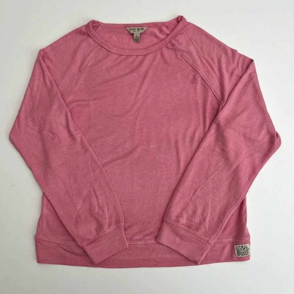 Lucky Brand Girl Youth Pink and Camo Sweaters,‎ Lucky Sweaters, Lucky Brand M10